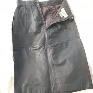 Vintage Dior leather skirt